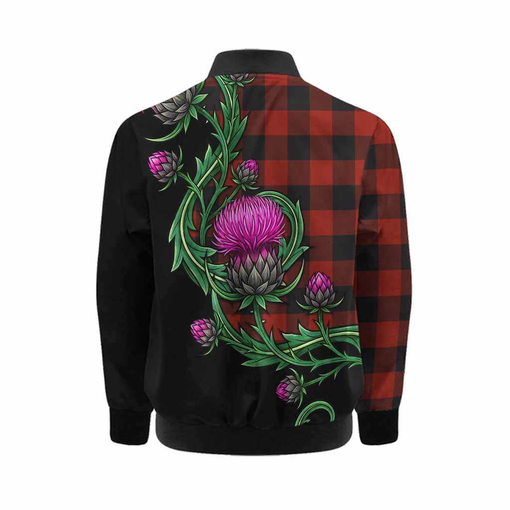 Rob Roy Macgregor Tartan Kid Bomber Jacket Resilient Scottish Thistle Kid - Tartan Vibes Clothing