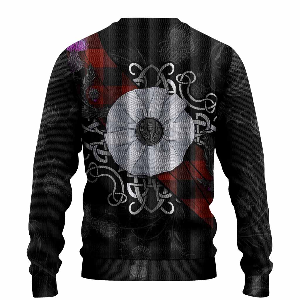 Rob Roy Macgregor Tartan Knitted Sweater Jacobite White Rose - Tartan Vibes Clothing