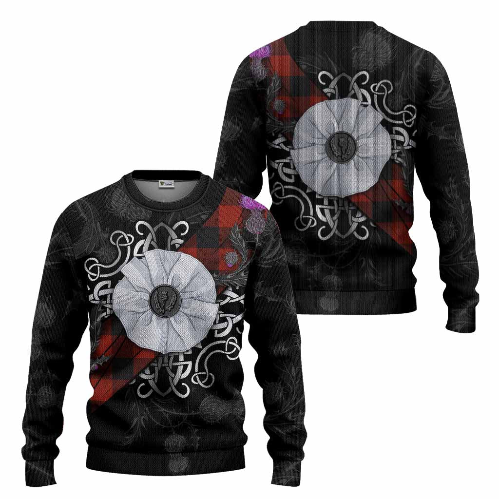 Rob Roy Macgregor Tartan Knitted Sweater Jacobite White Rose - Tartan Vibes Clothing