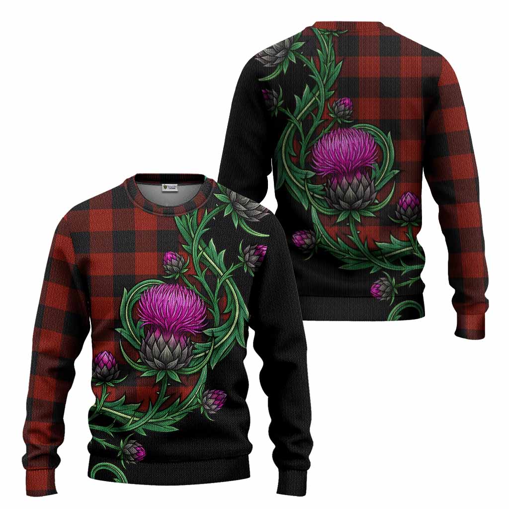 Rob Roy Macgregor Tartan Knitted Sweater Resilient Scottish Thistle - Tartan Vibes Clothing
