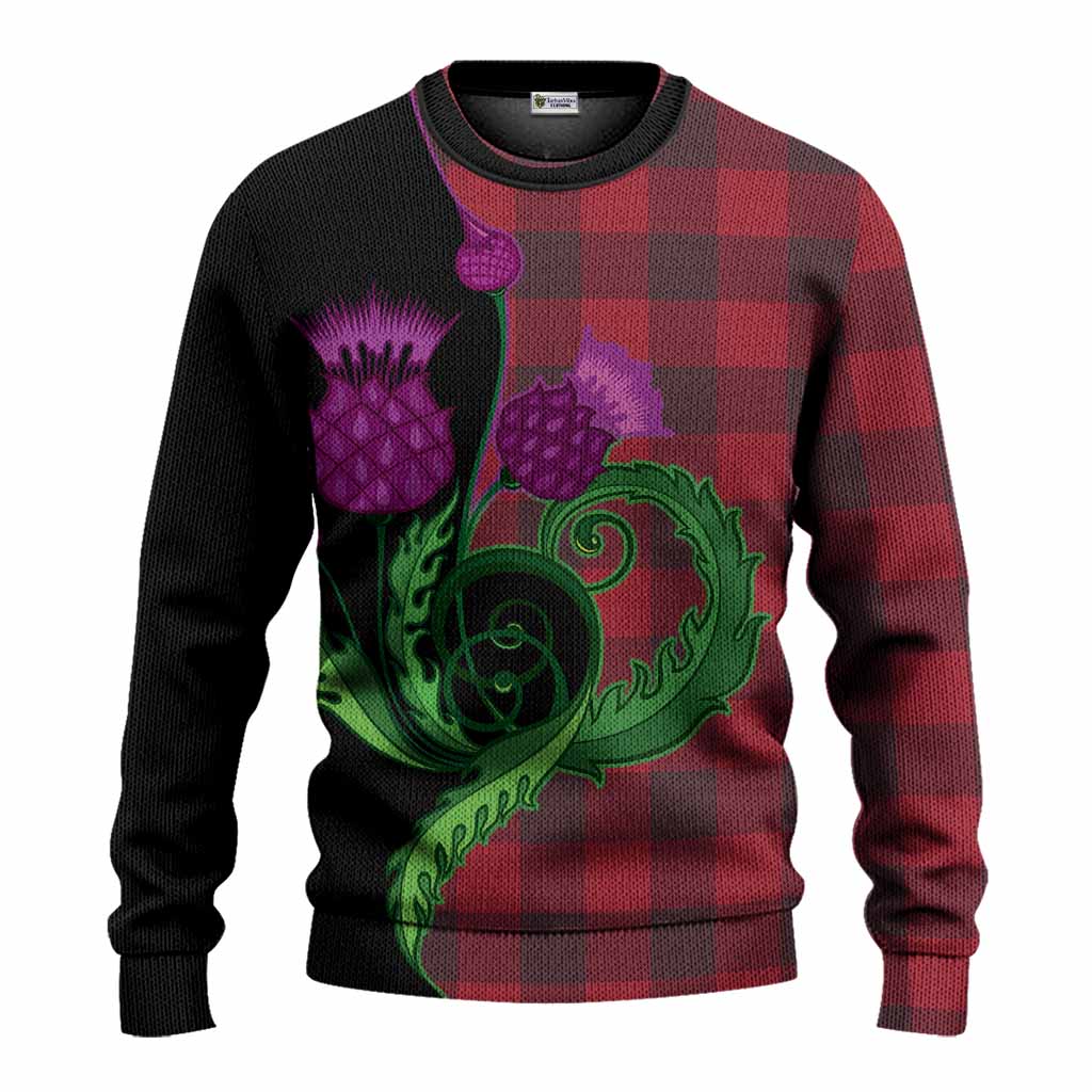 Rob Roy Macgregor Tartan Knitted Sweater Traditional Scottish Thistle