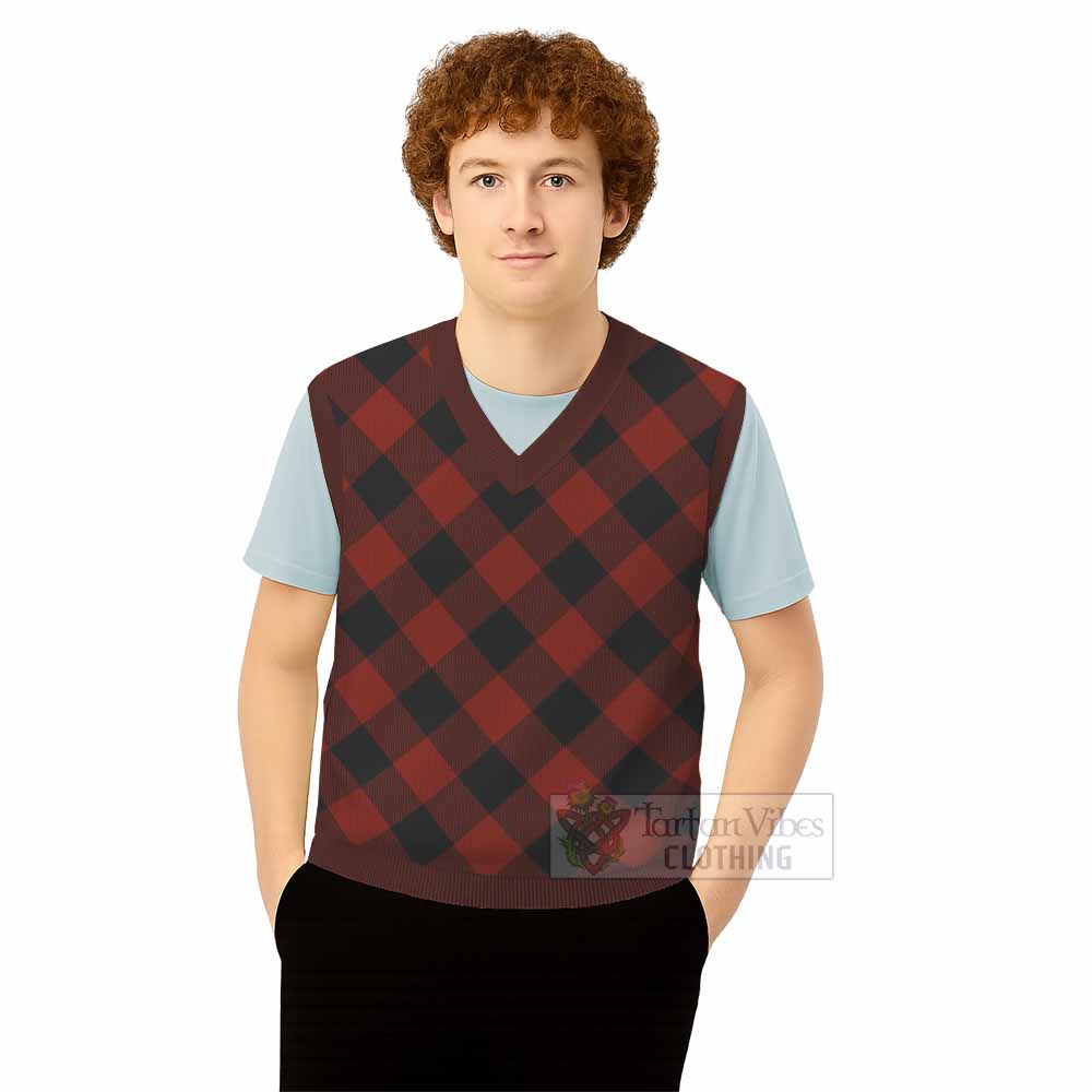 Rob Roy Macgregor Tartan  Knitted V-Neck Vest Cross Style
