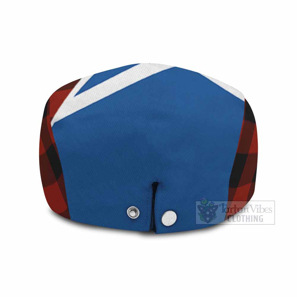 Rob Roy Macgregor Tartan Lion Rampant Flat Cap, Jeff Cap Classic Scottish Style