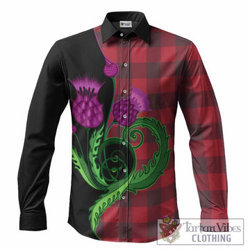 Rob Roy Macgregor Tartan Long Sleeve Button Shirts Traditional Scottish Thistle