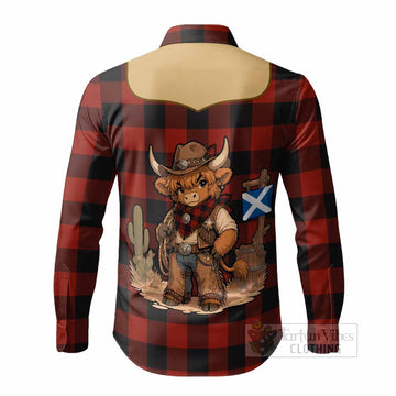Rob Roy Macgregor Tartan Long Sleeve Button Shirts Wee Coo Cowboy Cute Style