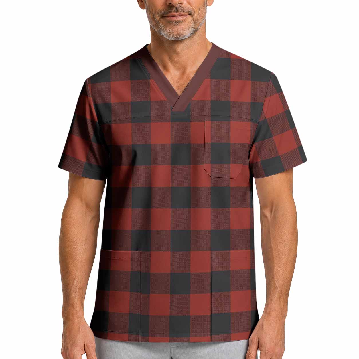 Rob Roy Macgregor Tartan Scrub Top XL - Tartan Vibes Clothing