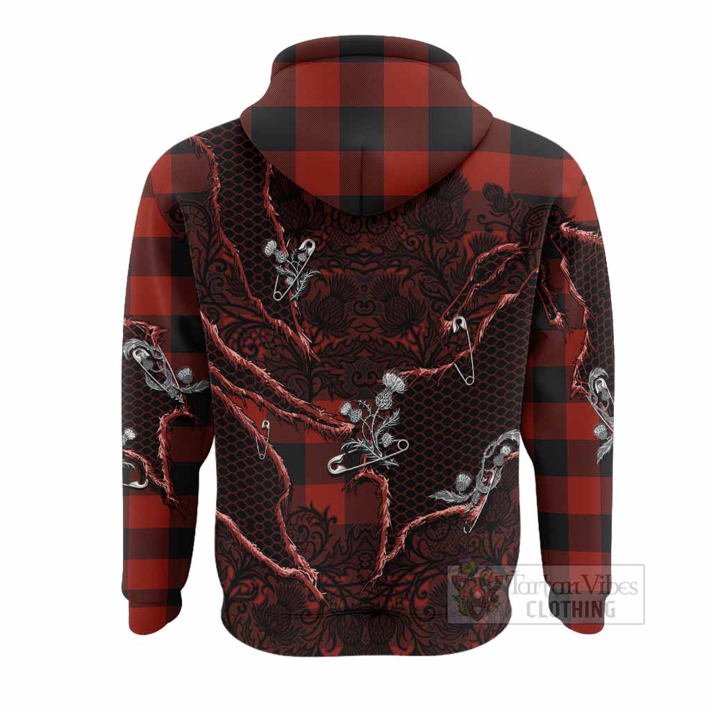 Rob Roy Macgregor Tartan Thistle Dark Gothic Hoodie - Tartan Vibes Clothing