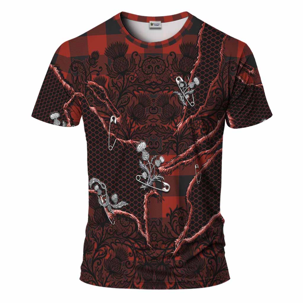 Rob Roy Macgregor Tartan Thistle Dark Gothic T-Shirt Kid's Shirt - Tartan Vibes Clothing