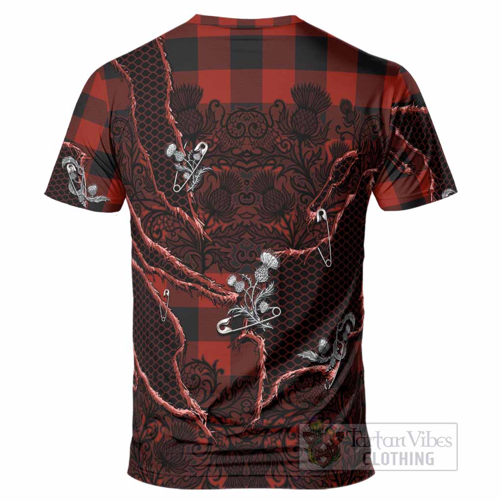 Rob Roy Macgregor Tartan Thistle Dark Gothic T-Shirt - Tartan Vibes Clothing