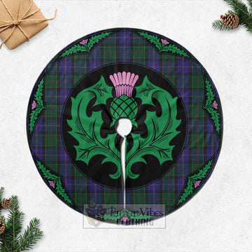 Tartan Vibes Clothing Robb Tartan Christmas Tree Skirt Scottish Thistle Style