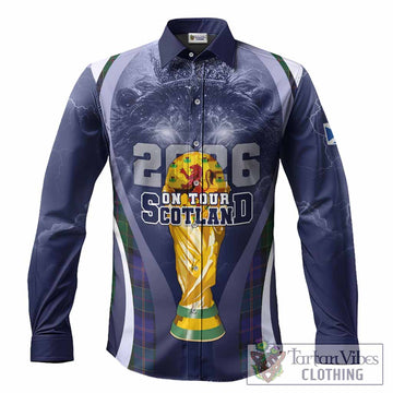 Robb Scotland Football Tartan Long Sleeve Button Shirts Scotland On Tour Trophy Style