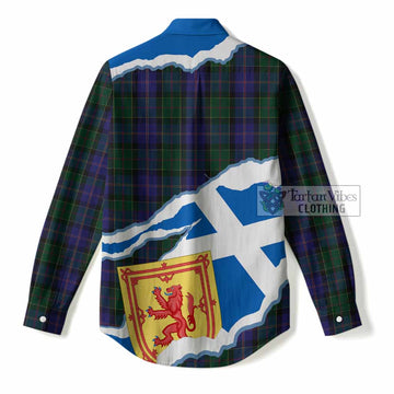 Robb Scotland Football Tartan Women Casual Shirt We'll Be Coming