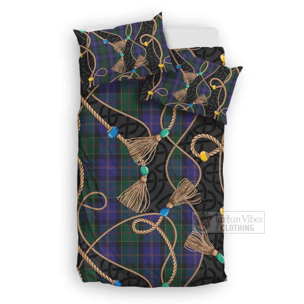 Robb Scottish Tartan Twisted Ropes Stylized Bedding Set UK Bedding Set UK Double 79*79 inch - Tartan Vibes Clothing