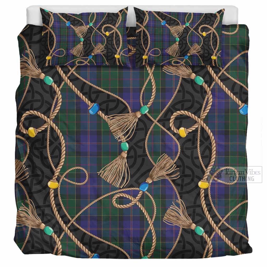 Robb Scottish Tartan Twisted Ropes Stylized Bedding Set UK Bedding Set UK Super King 104*94 inch - Tartan Vibes Clothing