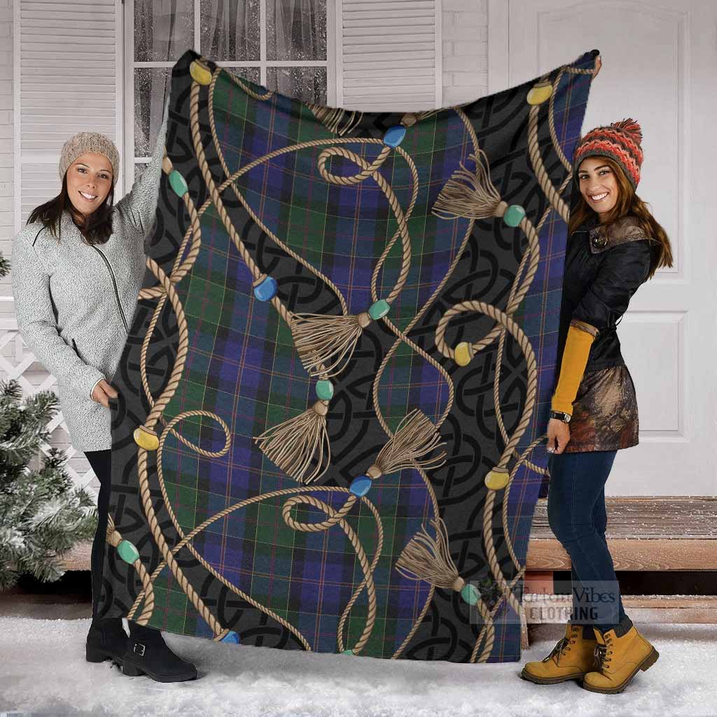 Robb Scottish Tartan Twisted Ropes Stylized Blanket - Tartan Vibes Clothing