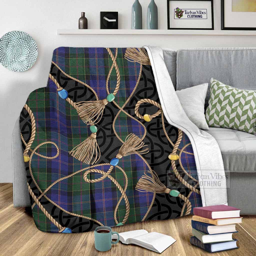 Robb Scottish Tartan Twisted Ropes Stylized Blanket - Tartan Vibes Clothing