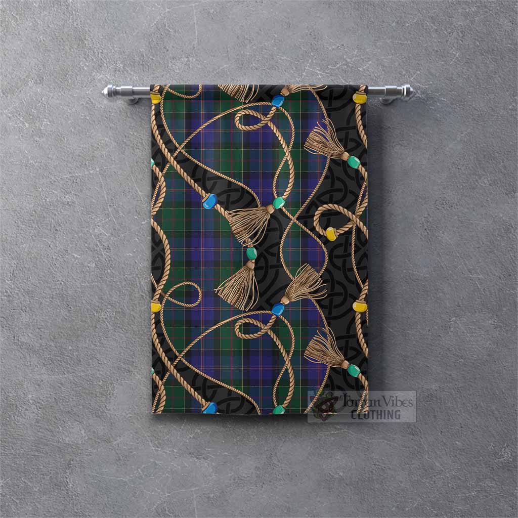 Robb Scottish Tartan Twisted Ropes Stylized Gonfalon Rectangle - Tartan Vibes Clothing