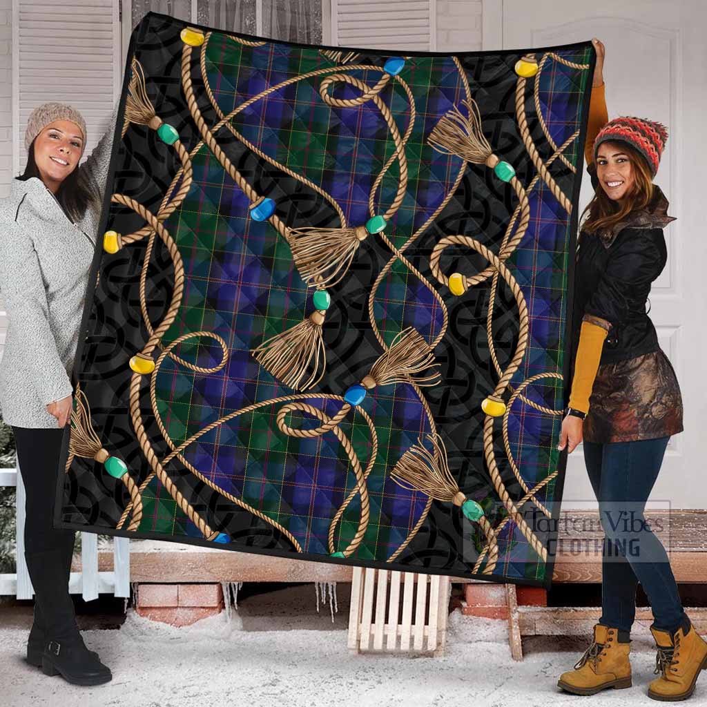 Robb Scottish Tartan Twisted Ropes Stylized Premium Quilt - Tartan Vibes Clothing