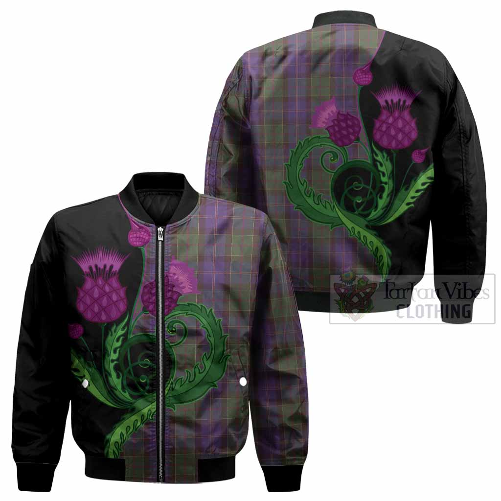 Robb Tartan Bomber Jacket Traditional Scottish Thistle