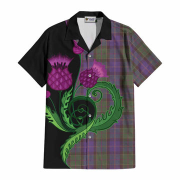 Robb Tartan Cotton Hawaiian Shirt Traditional Scottish Thistle