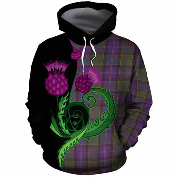Robb Tartan Cotton Hoodie Traditional Scottish Thistle