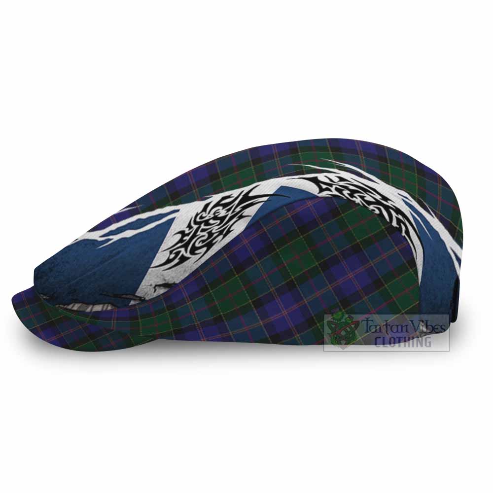 Robb Tartan Flat Cap, Jeff Cap Scotland Flag Ripped Tribal Design