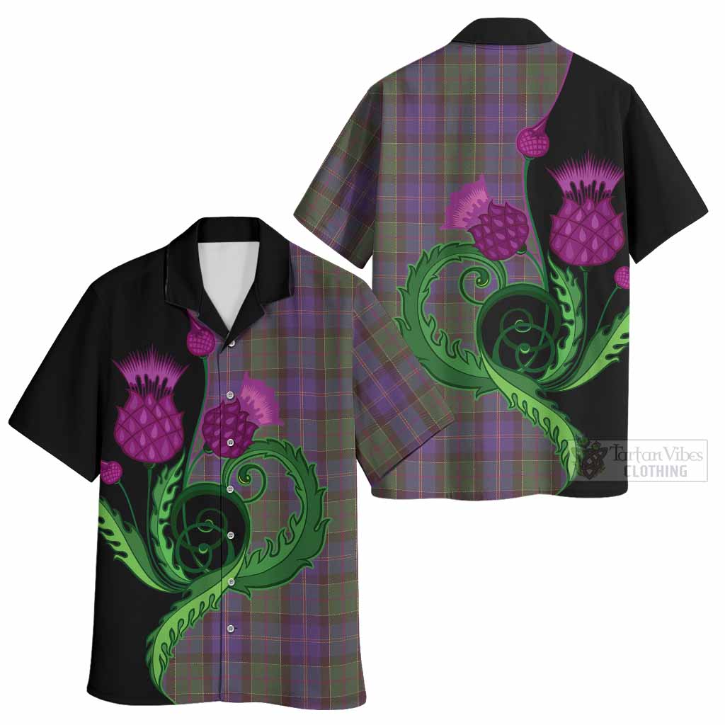 Robb Tartan Hawaiian Shirt Traditional Scottish Thistle