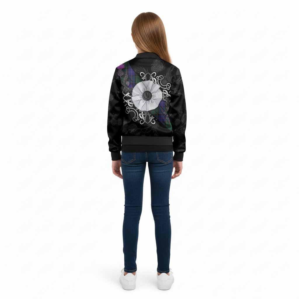 Robb Tartan Kid Bomber Jacket Jacobite White Rose - Tartan Vibes Clothing