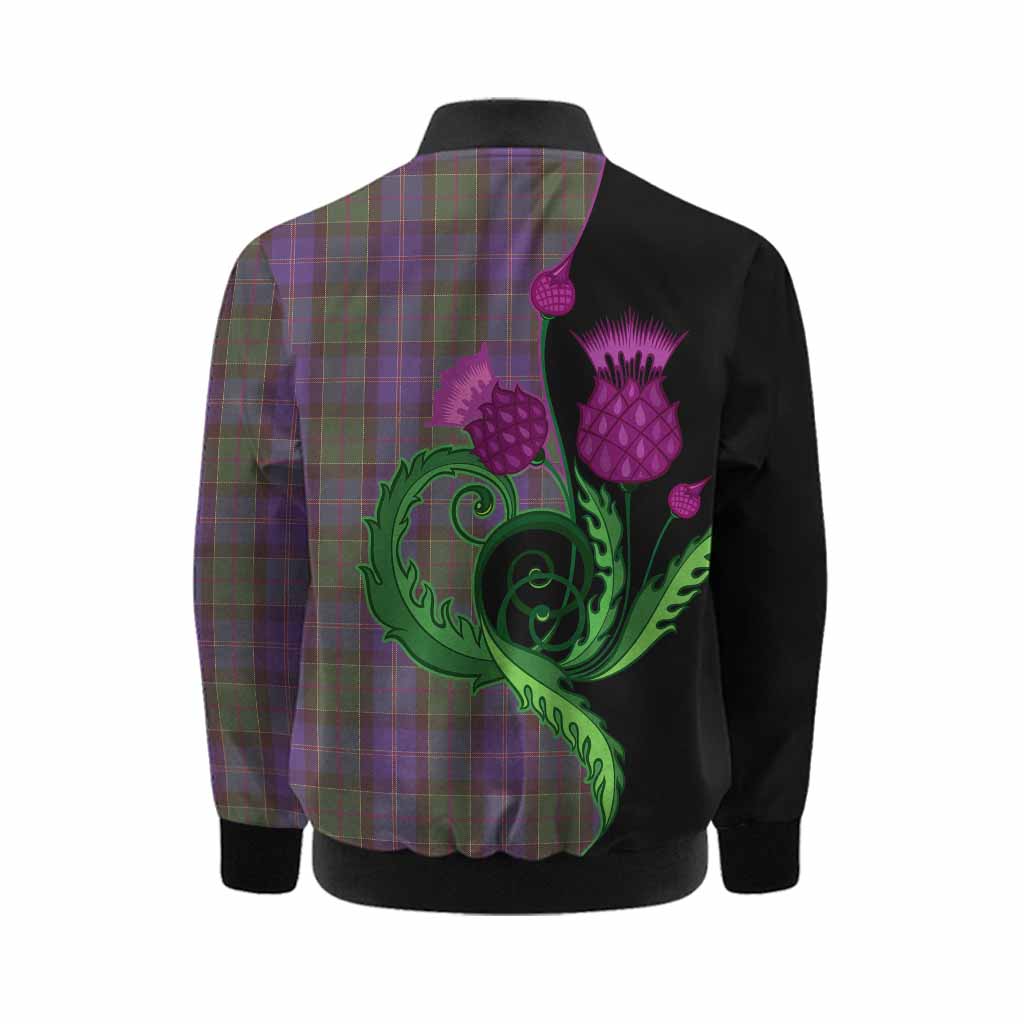 Robb Tartan Kid Bomber Jacket Traditional Scottish Thistle