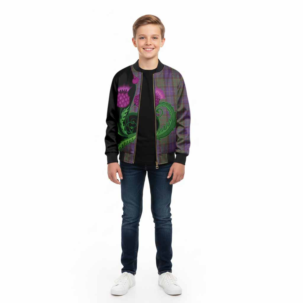 Robb Tartan Kid Bomber Jacket Traditional Scottish Thistle