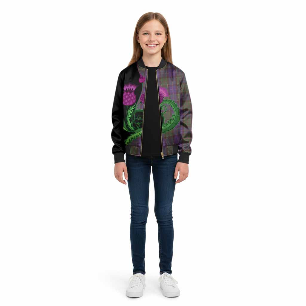 Robb Tartan Kid Bomber Jacket Traditional Scottish Thistle