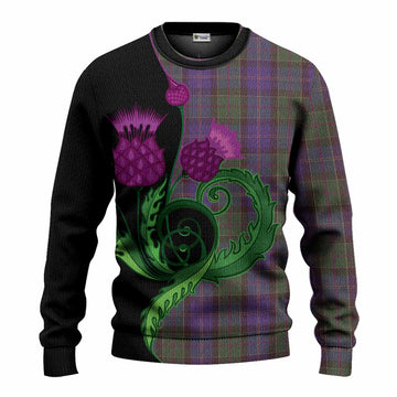 Robb Tartan Knitted Sweater Traditional Scottish Thistle