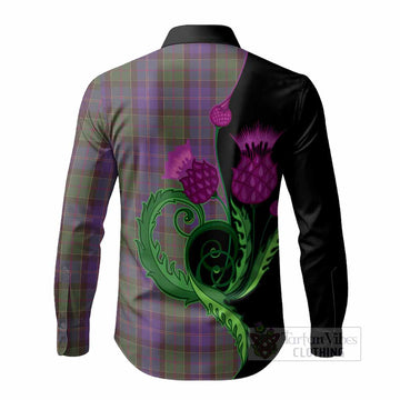 Robb Tartan Long Sleeve Button Shirts Traditional Scottish Thistle