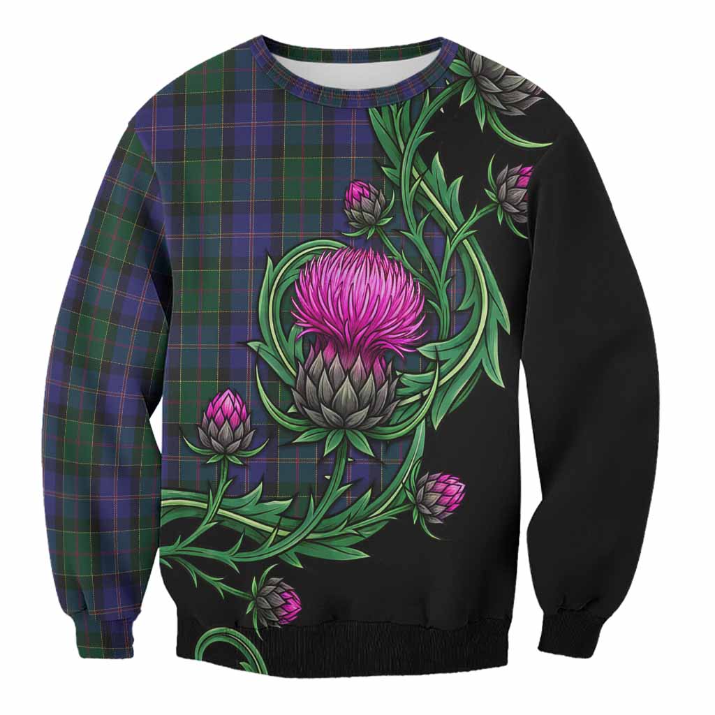 Robb Tartan Sweatshirt Resilient Scottish Thistle Unisex - Tartan Vibes Clothing