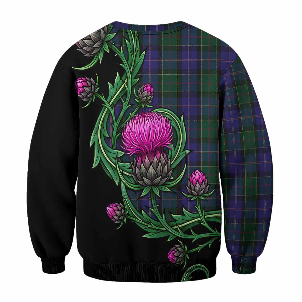 Robb Tartan Sweatshirt Resilient Scottish Thistle - Tartan Vibes Clothing