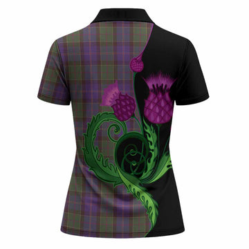 Robb Tartan Women Polo Shirt Traditional Scottish Thistle