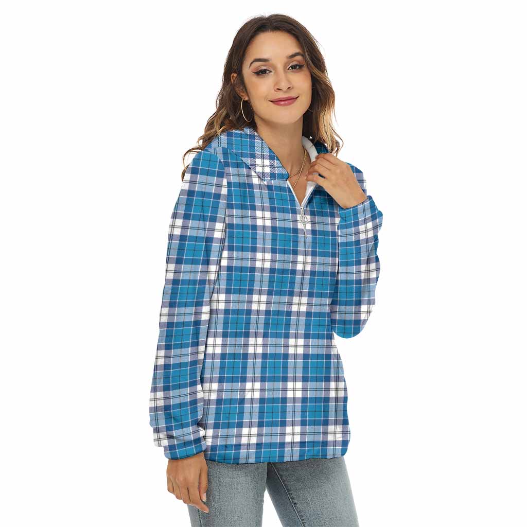 Roberton Tartan Women's Borg Fleece Hoodie with Half Zip Female - Tartan Vibes Clothing