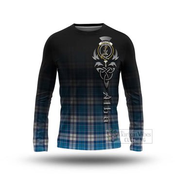 Roberton Tartan Long Sleeve T-Shirt Featuring Alba Gu Brath Family Crest Celtic Inspired Unisex - Tartan Vibes Clothing