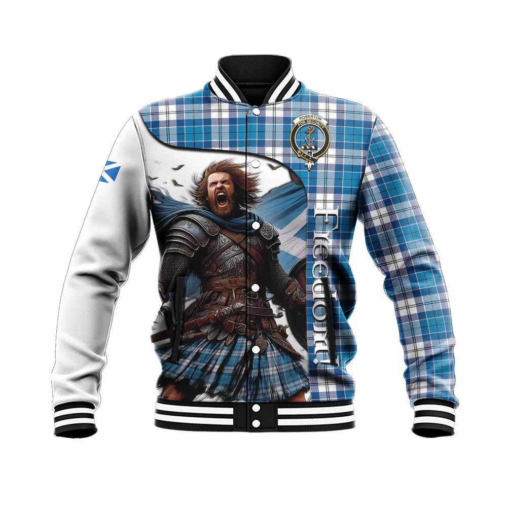 Roberton Crest Tartan Baseball Jacket Inspired by the Freedom of Scottish Warrior Unisex - Tartan Vibes Clothing