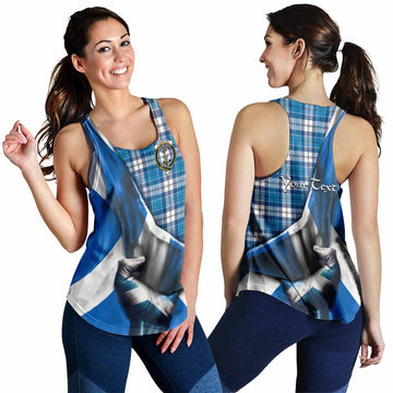 Roberton Tartan Women's Racerback Tanks with Family Crest Scotland Patriotic Style 4XL - Tartan Vibes Clothing