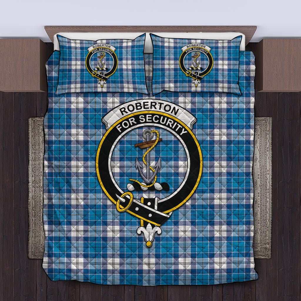 Roberton Tartan Quilt Bed Set with Family Crest King - Tartan Vibes Clothing