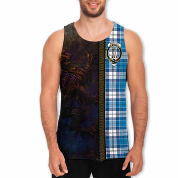 Roberton Tartan Family Crest Men's Tank Top Alba Gu Brath Be Brave Lion Ancient Style