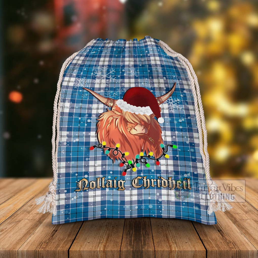 Roberton Tartan Christmas Santa's Bag with Twinkle Highland Cattle - Tartan Vibes Clothing