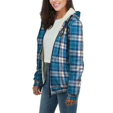 Roberton Tartan Sherpa Hoodie with Family Crest Unisex - Tartan Vibes Clothing
