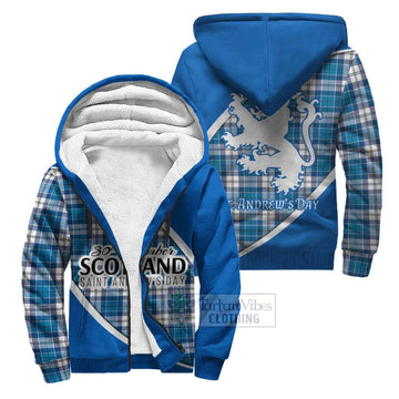 Roberton Family Crest Tartan Sherpa Hoodie Celebrate Saint Andrew's Day in Style Unisex S - Tartan Vibes Clothing