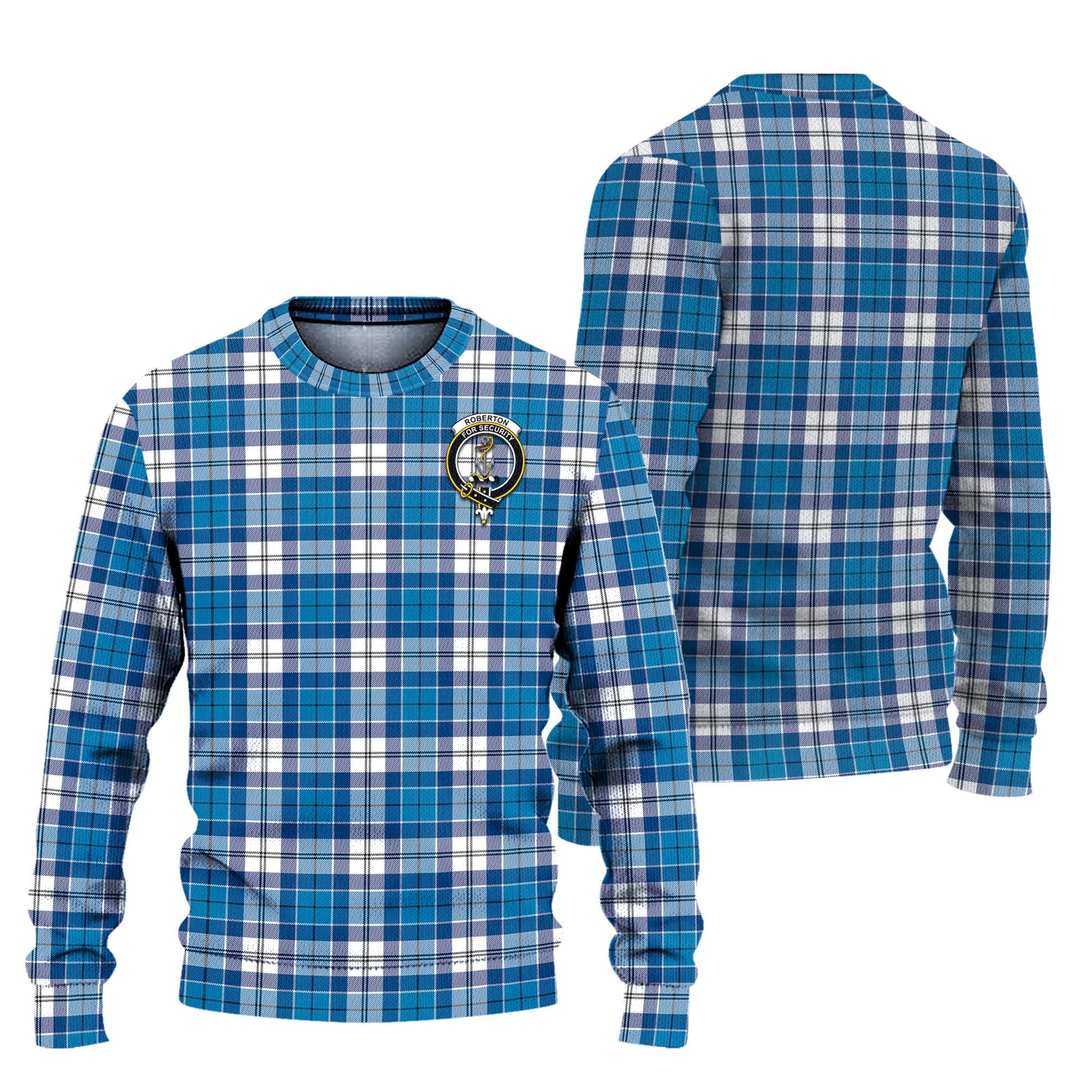 Roberton Tartan Ugly Sweater with Family Crest Unisex - Tartan Vibes Clothing