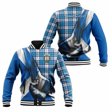 Roberton Tartan Baseball Jacket with Family Crest Scotland Patriotic Style Unisex - Tartan Vibes Clothing