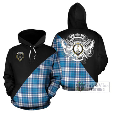 Roberton Tartan Hoodie with Family Crest and Military Logo Style Zip Hoodie - Tartan Vibes Clothing