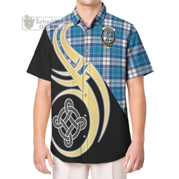 Roberton Tartan Hawaiian Shirt with Family Crest and Celtic Symbol Style Kid - Tartan Vibes Clothing