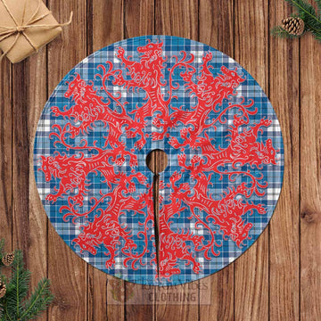 Tartan Vibes Clothing Roberton Tartan Christmas Tree Skirt Lion Rampant Style